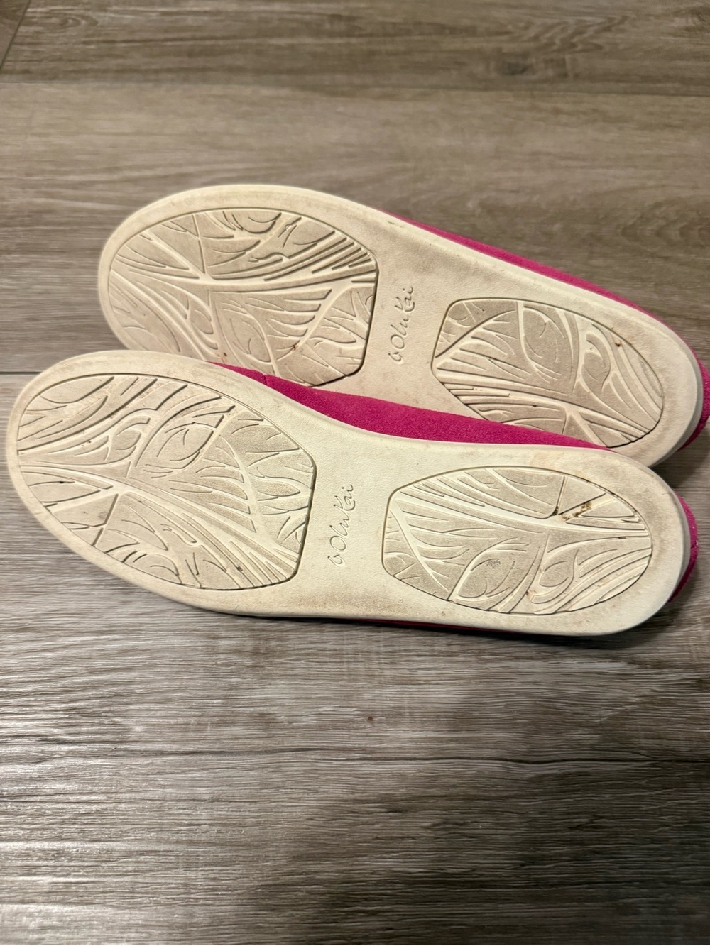 OluKai Pink Suede Perforated Slip-On Loafers - Picture 5 of 5